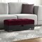 Homeroots 52" Burgundy Black and Brown Faux Leather And Microfiber Tufted Storage Ottoman 608911 - alternate 1