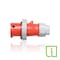 Leviton Pin & Sleeve Plug, 30 A, 480V AC, Three Phase, 3 Pole, IEC Grounding, Red, NEMA 3R, 4X, 6P, 12 430P7WLEVPI - alternate 1