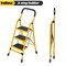 Wrightmaster 4.1 ft. Carbon Steel Lightweight Step Ladder, 8 ft. Reach w/Non-Marring Feet 300 lb. Capacity ZoroYGHS3B - alternate 2