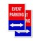 Signmission Event Parking With Double Arrow, A-Frame & 2 Decals Installed, Heavy-Duty Plastic Frame SBHD-D-2436-EventParkingWithDoubleArrow - alternate 2