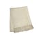 Homeroots 50" X 67" Cream Cotton Blend Woven Throw Blanket with Fringe 632908 - alternate 2