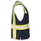 Dome75 Hi-Vis Safety Vest LG/XL Class Non-ANSI/Enhanced Visibility , Zipper 6 Pockets, 2 Mic Tab DV2183 - alternate 2