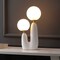 Jonathan Y Oda 17.75" 2-Light Modern Bohemian Resin/Iron/Frosted Glass Danish Cactus LED Table Lamp, White/Brass JYL4065B - alternate 2