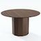 Homeroots 52" Brown Wood Pedestal Base Round Top Dining Table 720954 - alternate 1