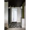 Vdomdoors Front Exterior Prehung FiberGlass Door Frosted Glass / Manux 8088 White Silk / Transom Window / Off MANUX8088EXD-WS-W36 x H80+14-LH - alternate 1
