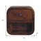 Homeroots 8" Dark Brown Solid Wood Square One Drawer Nightstand 651548 - alternate 2