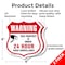 Signmission 24 Hour Surveillance Shield Sign Warning, 6 inch X 6 inch, Plastic Sign, 2PK SHI-P-2PACK-6-347 - alternate 2