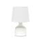 Homeroots 9" Off White Concrete Novelty Table Lamp With White Drum Shade 643449 - alternate 2