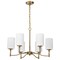Nuvo Liam, 6 Light Chandelier, Burnished Brass, White Opal Glass 60/8206 - alternate 1