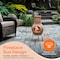 Vintiquewise Beige Outdoor Clay Chiminea Fireplace Sun Design Charcoal Burning Fire Pit with Metal Stand Fire Pit QI004601 - alternate 2