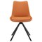 Homeroots Orange And Black Faux Leather Dining Side Chair 556570 - alternate 2