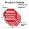 Signmission Warning Protected by Electronic Sur, 4 inch X 4 inch, Vinyl Decal, 5PK OC-D-5PACK-4-338 - alternate 2