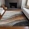 Homeroots 8' X 10' Khaki Black And Terra Cotta Abstract Washable Indoor Outdoor Area Rug 605828 - alternate 2