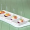 Smarty Had A Party 16" x 5" White 4-Section Rectangular Disposable Plastic Trays (24 Trays), 24PK 2664-CASE - alternate 2