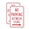 Signmission No Parking Between Signs With Right Arrow, 12'' X 18'' 2 Signs, Heavy Gauge Aluminum, 2PK A-1218-2PACK-25054 - alternate 1
