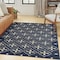 Homeroots 4' X 6' Navy Blue And Ivory Geometric Indoor Outdoor Area Rug 572557 - alternate 2