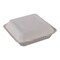 Empress Earth Hinged Container Molded Fiber Deep 9 inx9 inx3 in Natural White 3C PFAS Free, 200PK EHL-93-PF - alternate 2