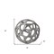 Homeroots 6" Gray Metal Abstract Decorative Orb Tabletop Sculpture 392430 - alternate 2