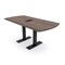 Skutchi Designs 6ft Conference Table W/ Power Unit | 6 Person Modular Arc Rectangle Meeting Table | Harmony Series HAR-AREC-36X72-T.BK-H3041-EBLK - alternate 1