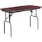 Flash Furniture Rectangle Folding Table, Laminate Top, Wood Grain YT-2448-MEL-WAL-GG - alternate 1