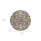 Homeroots 8' Brown Beige And Green Round Floral Washable Indoor Outdoor Area Rug 605451 - alternate 3
