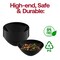 Smarty Had A Party 100 oz Solid Black Organic Round Disposable Plastic Bowls 24 Bowls, 24PK 9310B-CASE - alternate 3