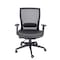 We'Re It Mia Series Square Mesh Back Adjustable Task Chair with Lumbar, Black Seat and Black Frame EM5600AM-BLK - alternate 1