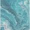 Homeroots 10' X 14' Teal Blue Gray And Ivory Abstract Washable Indoor Outdoor Area Rug 618213 - alternate 2
