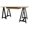 Homeroots 60" Ivory and Black Solid Wood Executive Desk 489176 - alternate 2
