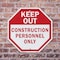 Signmission Keep Out Construction Personnel Onl, 18 Inch X 18 Inch, Plastic Sign OC-P-18-68 - alternate 2