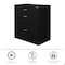 Space Solutions 30 in.W 3 Drawer Lateral File Cabinet for Home/Office, Fits Letter/Legal Sizes, Black 25070 - alternate 2