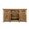 Homeroots 60" Brown Solid Wood Cabinet Enclosed Storage Distressed TV Stand 528698 - alternate 2