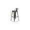 Homeroots Set of Four 26" Black Steel and Metal Low Back Counter Height Bar Chairs, 4PK 555111 - alternate 2
