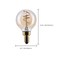 Satco 3.5 Watt G16.5 LED 2000K CCT Candelabra Base Clear Glass Amber Coil Filament Dimmable 120 Volt S14209 - alternate 2