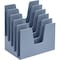 Acrimet 5 Section Incline File Sorter Desk Organizer Rack for Office Desktop Plastic Solid Blue 225.5 - alternate 1