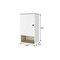 Homeroots 16in Light Oak And White Wall Mounted Cabinet With Three Shelves 478197 - alternate 2