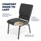 Flash Furniture Dark Gray Fabric Church Chair, PK4 4-FD-CH02185-SV-DKGY-GG - alternate 3