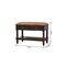 Homeroots 35in Brown Genuine Leather and Solid Wood Upholstered Storage Bench With Shelves 723440 - alternate 2