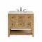 James Martin Vanities Breckenridge 36" Single Vanity, Light Natural Oak, w/ 3 CM Siberian Silestone Top 330-V36-LNO-3SFR - alternate 1