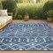 Jonathan Y Nokat Tribal Bohemian Blue/Ivory 5 ft. x 8 ft. Indoor/Outdoor Area Rug SMB131C-5 - alternate 1