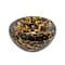 Homeroots 4" Amber And Black Cheetah Animal Print Glass Round Table Vase 574395 - alternate 1