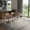 Homeroots 46" Brown and White Wood and Iron Dining Table 635742 - alternate 2