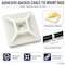 Kable Kontrol Adhesive Cable Tie Mounts, 1" Sq, Natural Nylon, PK100 CT280 - alternate 1