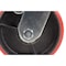 Vestil Polyurethane Swivel With Total Brake Caster 6 In. Diameter x 2 In. Width 1232 lb Red/Black CST-VE-6X2PU-SWTB - alternate 2
