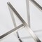 Homeroots 42" Clear And Silver Rounded Glass And Metal Trestle Base Dining Table 400750 - alternate 2