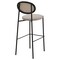 Leisuremod Euston Modern Wicker Bar Stool With Black Steel Frame, Beige, 2PK EC29BG2 - alternate 2