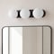 Jonathan Y Knox 23.3 in. 3-Light Mid-Century Modern Metal and Frosted Glass Globe LED Vanity Light, Oil Rubbed B JYL9567B - alternate 2