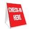 Signmission Check-in Here, 36 Inch x 24 Inch A-frame Yard Sign, Plastic Sign SBC-2436-Check-in Here - alternate 1