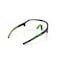 Jackson Safety Maxview+, Safety Glasses, Anti-Fog & Anti-Scratch, Clear Lens, Black/Green Frame, Half-Frame 60000 - alternate 2
