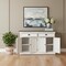 Homeroots Modern Farmhouse Brown And White Buffet Server 388226 - alternate 2